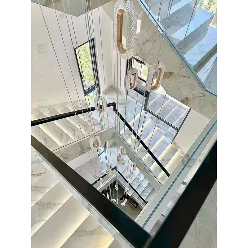 Customized Design Polished White Marble Look Porcelain Floor Tiles Stairs Matte Sintered Stone Stair Steps and Risers