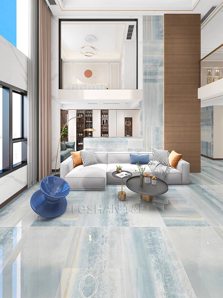 New 750x1500 mm Luxury Modern Pattern Polished Porcelain Slab Marble Floor Tile for Interior Home Decoration