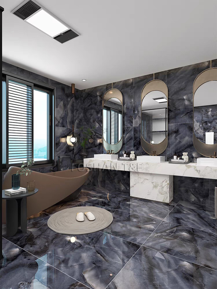 New 750x1500 mm Luxury Modern Pattern Polished Porcelain Slab Marble Floor Tile for Interior Home Decoration