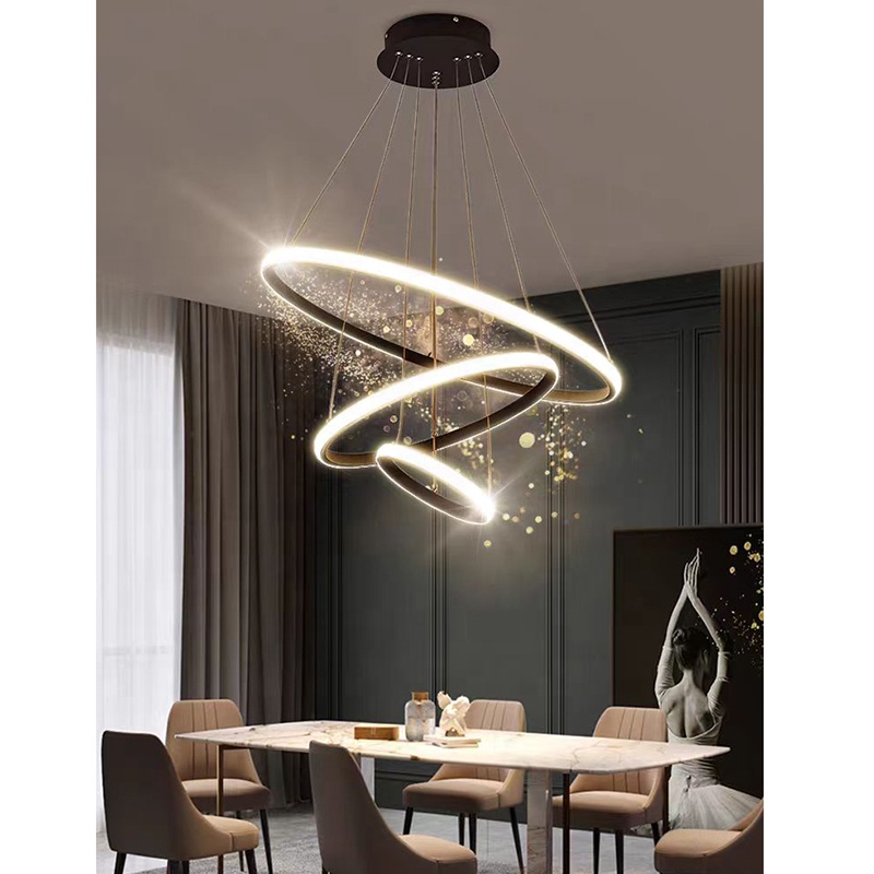 Ring Circle Decorative Modern Bedroom Living Dining Room LED Hanging Chandelier Pendant Light for Home Ceiling