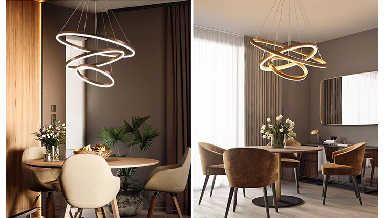 Ring Circle Decorative Modern Bedroom Living Dining Room LED Hanging Chandelier Pendant Light for Home Ceiling