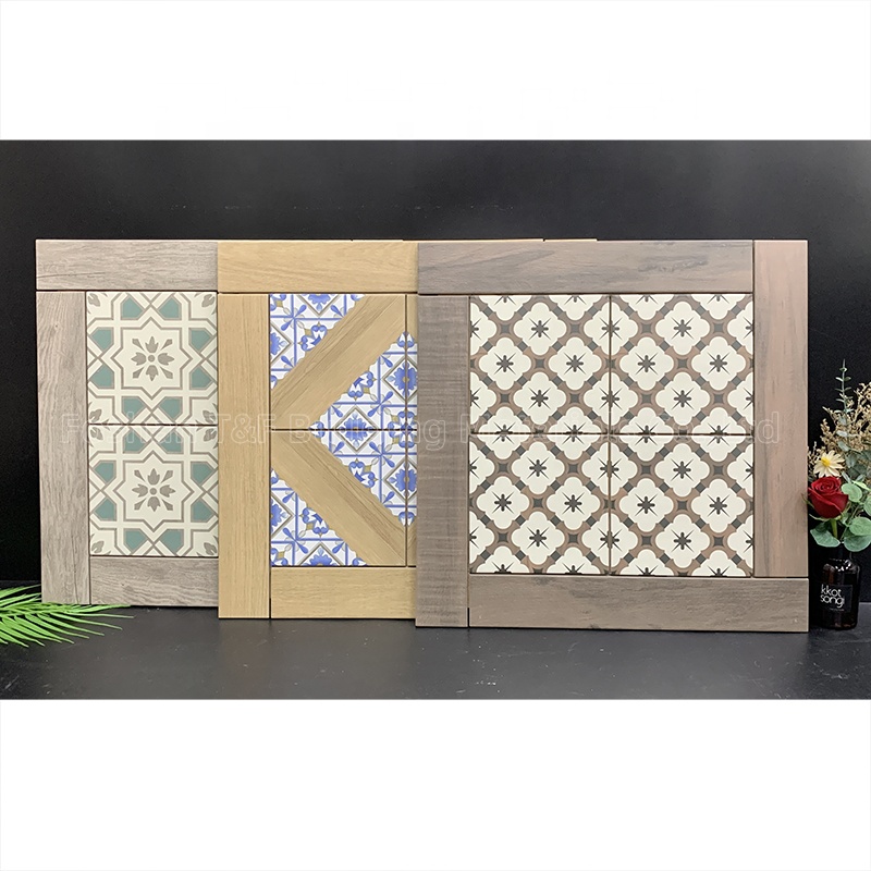 New Arrival French Vintage Mixed Pattern Porcelain Floor Tiles for Bathroom Kitchen Backsplash Wall Living Room