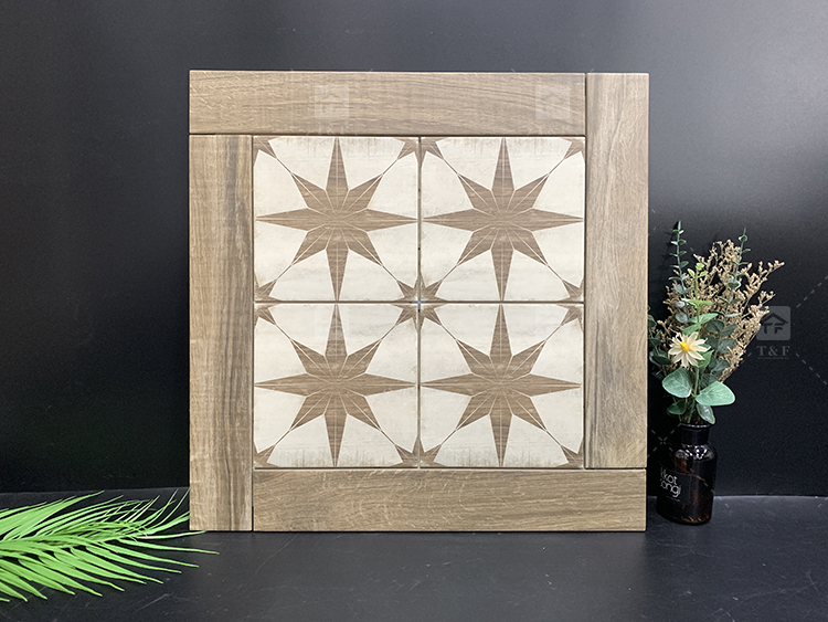 New Arrival French Vintage Mixed Pattern Porcelain Floor Tiles for Bathroom Kitchen Backsplash Wall Living Room