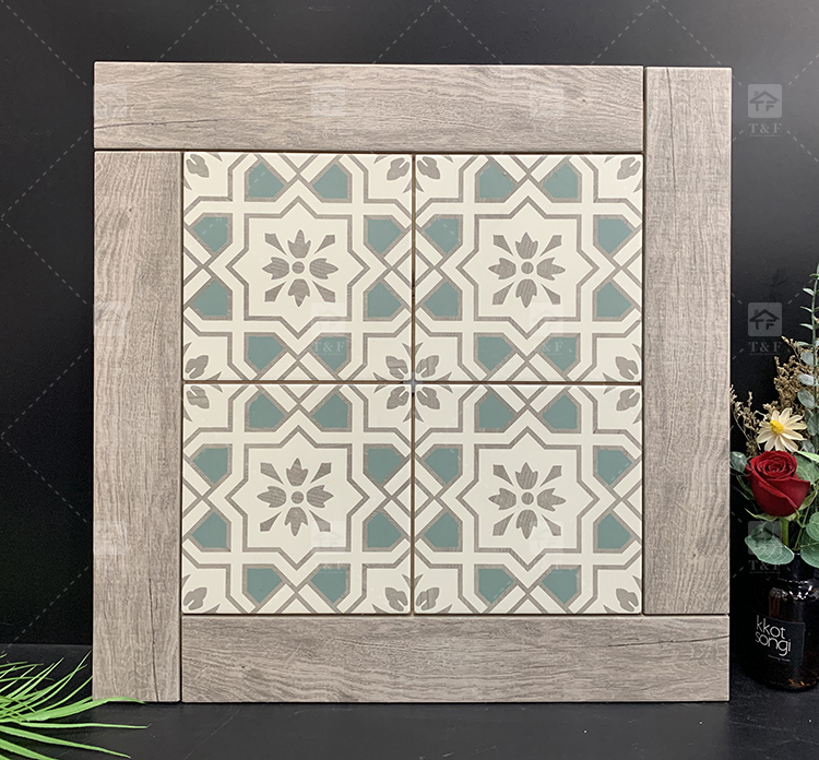 New Arrival French Vintage Mixed Pattern Porcelain Floor Tiles for Bathroom Kitchen Backsplash Wall Living Room