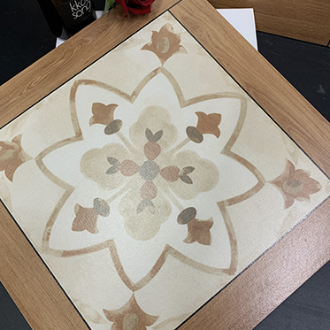 Full Body 600*600 Interior Wooden Flower Pattern Porcelain 60 by 60 Matte Glazed Rustic Floor Tiles for Living Room