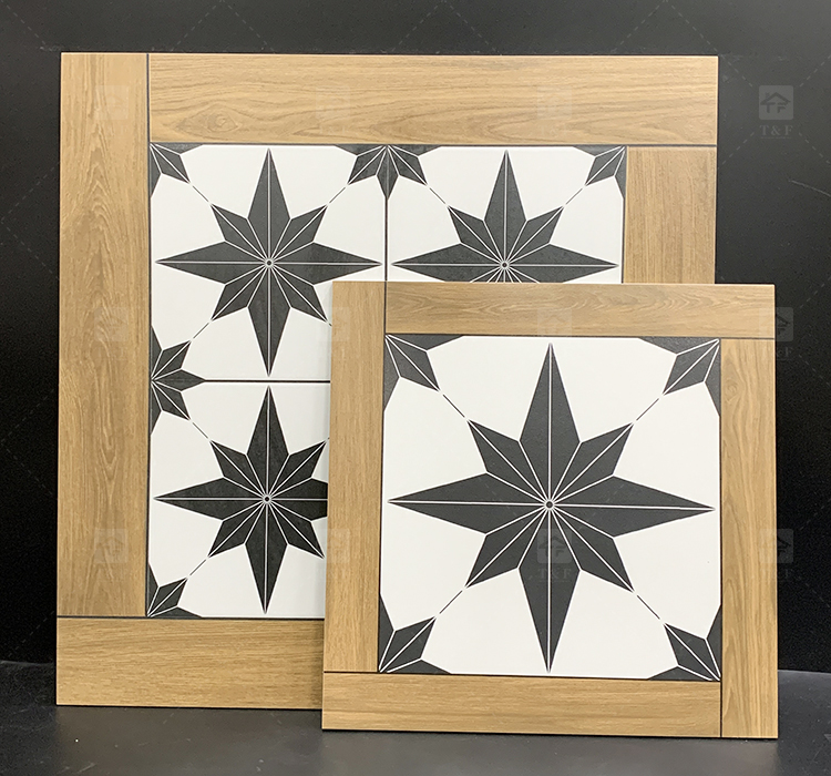 Full Body 600*600 Interior Wooden Flower Pattern Porcelain 60 by 60 Matte Glazed Rustic Floor Tiles for Living Room