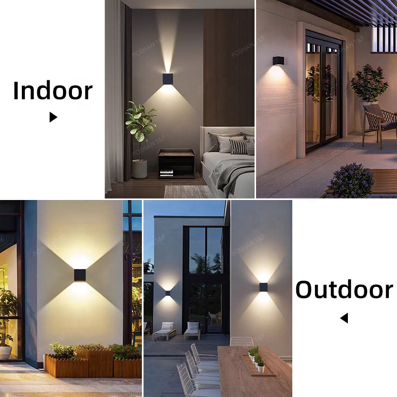High Quality Outdoor Waterproof IP65 6W 12W up and Down Lighting Garden LED Wall Lamp Light for Home