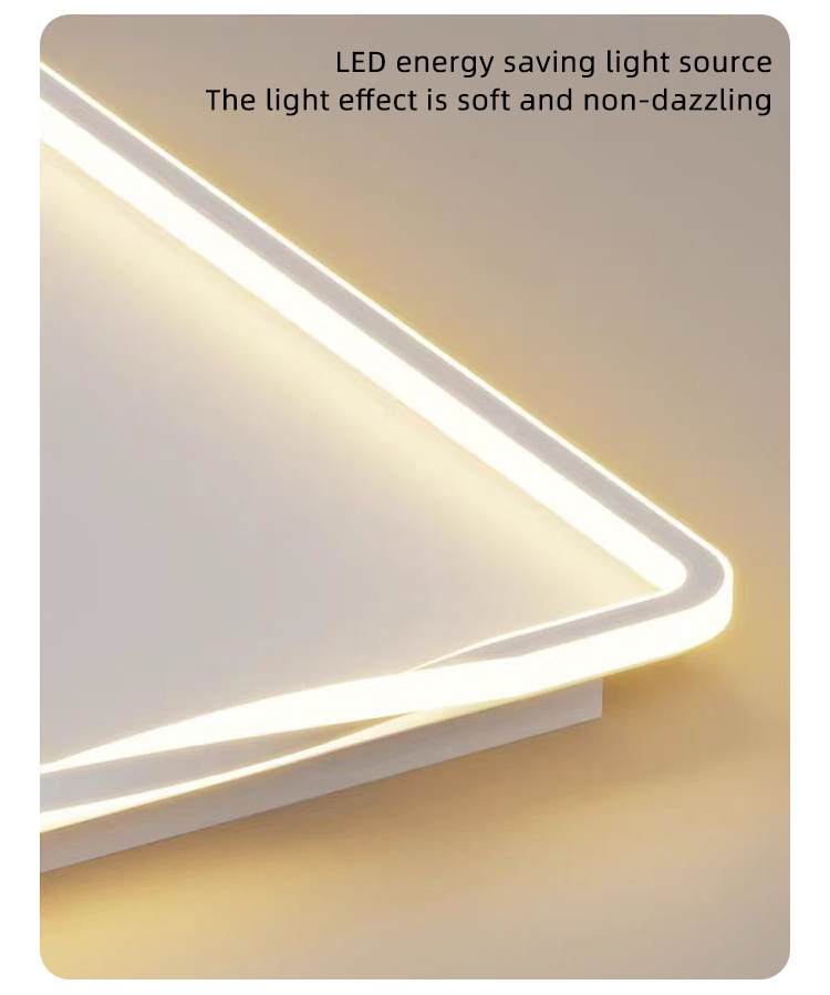 Modern Lustre Led Dimmable Round Square Shape Surface Mounted Bedroom Living Room Fixture Ceiling Light for Home Decor