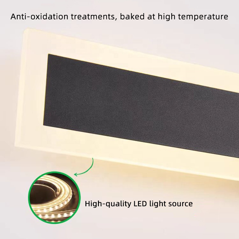 Modern IP65 Waterproof Outdoor Exterior LED Linear Strip Wall Mounted Light for Wall Home Courtyard Outdoor Wall Light