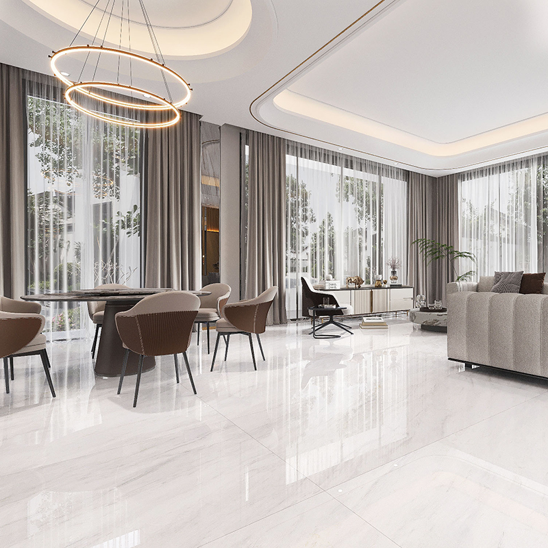 Hot Sale 60x60 Carrelage Carreaux De Sol White Marble Porcelain Polished Glazed Wall Floor Tile