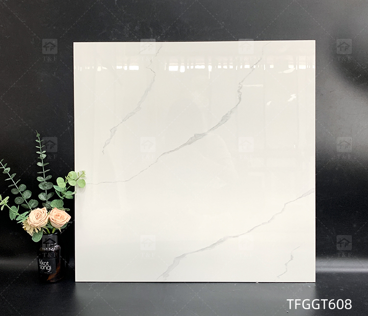 Hot Sale 60x60 Carrelage Carreaux De Sol White Marble Porcelain Polished Glazed Wall Floor Tile