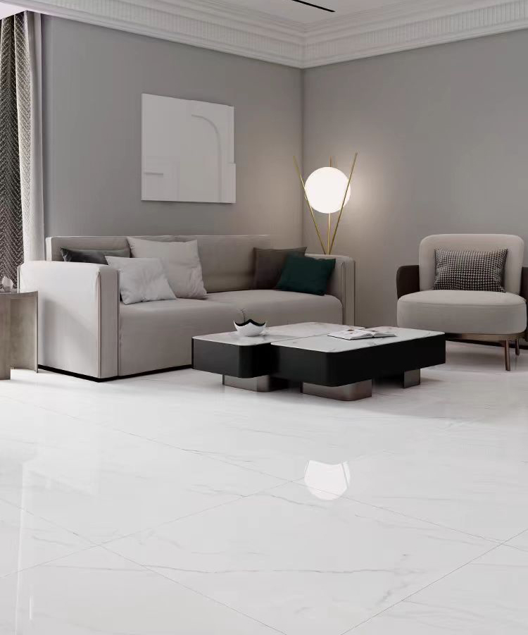 Hot Sale 60x60 Carrelage Carreaux De Sol White Marble Porcelain Polished Glazed Wall Floor Tile