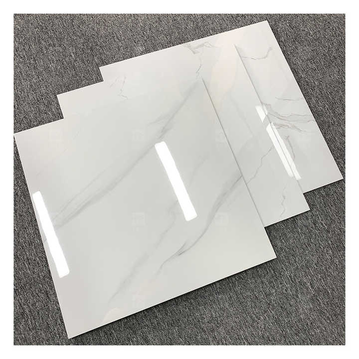 Hot Sale 60x60 Carrelage Carreaux De Sol White Marble Porcelain Polished Glazed Wall Floor Tile