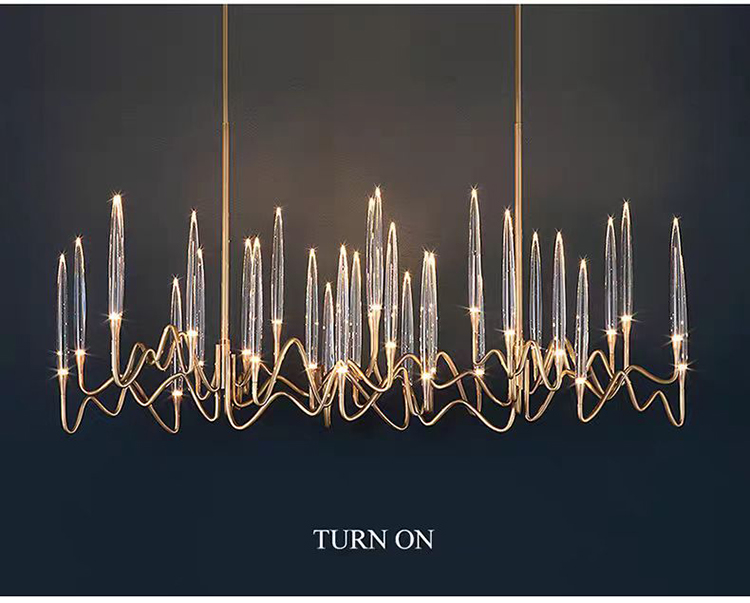 Modern Interior Led Crystal Glass Chandelier Design for Villa and Hotel Pendant Hanging Light Fixture