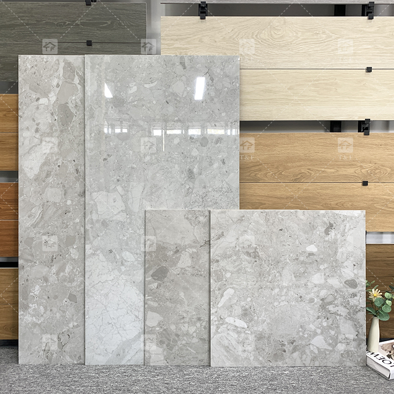 Hot 60x60 60x120 Gloss Marble Floor Tile Villa Hotel Indoor Tiles for Bathroom Living Room Floor