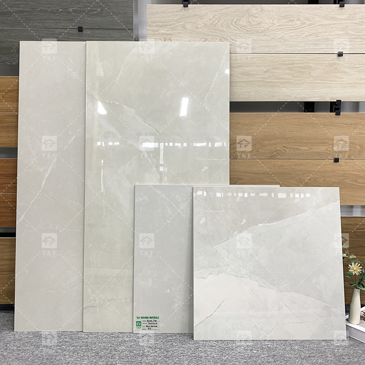 Hot 60x60 60x120 Gloss Marble Floor Tile Villa Hotel Indoor Tiles for Bathroom Living Room Floor