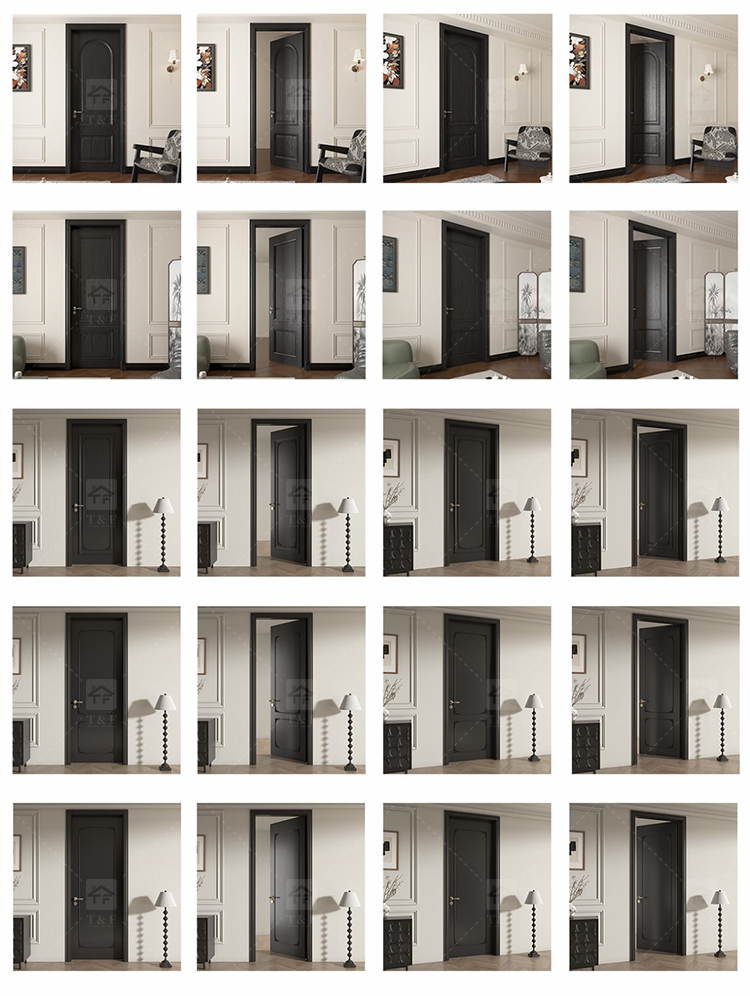Modern Interior Wooden Door With White Paint 2024 New Design Door