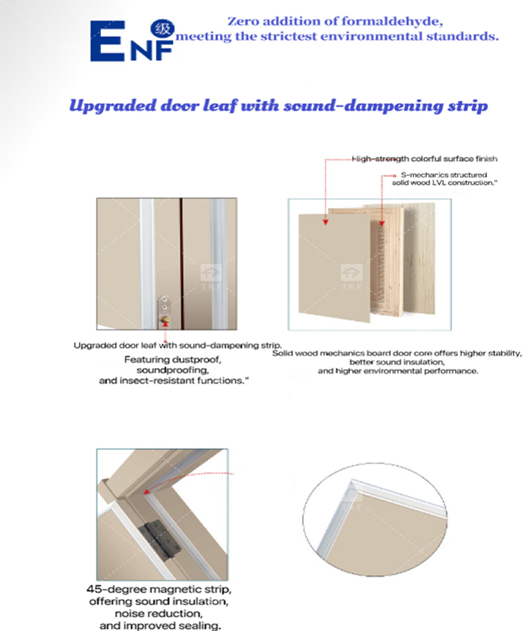 Hot Sales Waterproof Room Wooden Doors for Bedrooms Wood Interior Doors for Houses