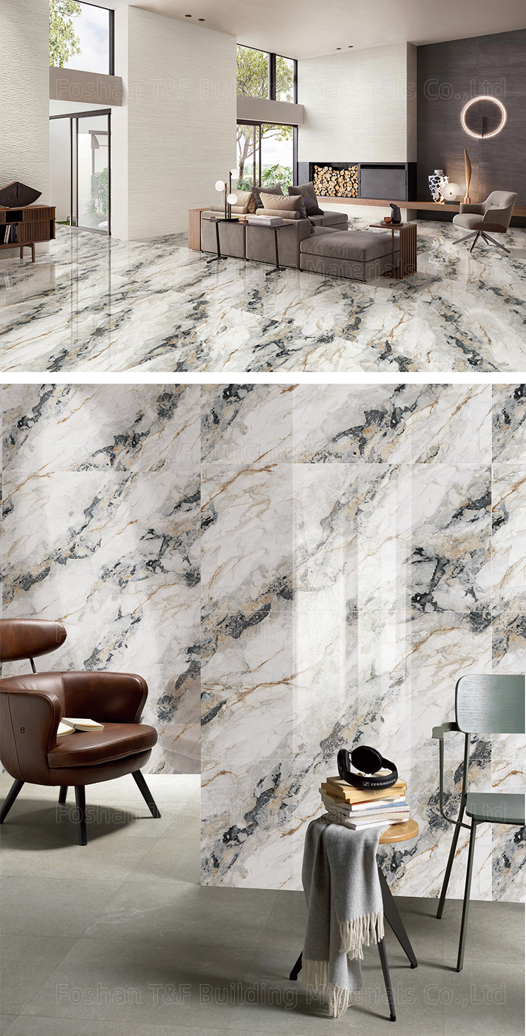 Luxury Marble Tile 60x120 Carreaux Sol Bathroom Living Room Glazed Polished Porcelain Wall  Floor Tiles