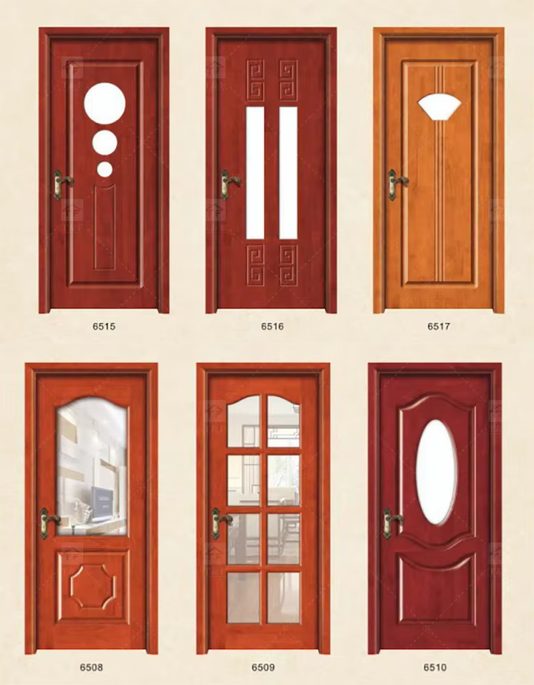 Wholesale High Quality Solid Wood Door for Apartments Door with Unique Style