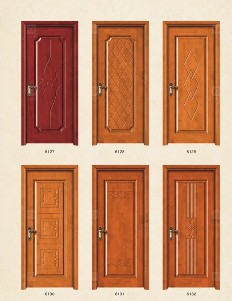 Wholesale High Quality Solid Wood Door for Apartments Door with Unique Style