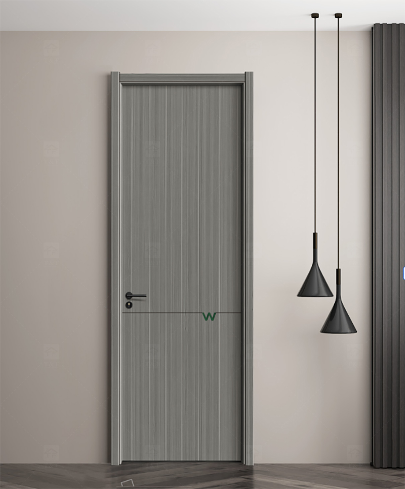 Ashion Solid Wood Door Modern Latest Design Door Formaldehyde Free Interior Modern Bedroom Doors for Houses