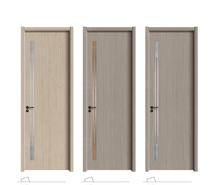 Ashion Solid Wood Door Modern Latest Design Door Formaldehyde Free Interior Modern Bedroom Doors for Houses
