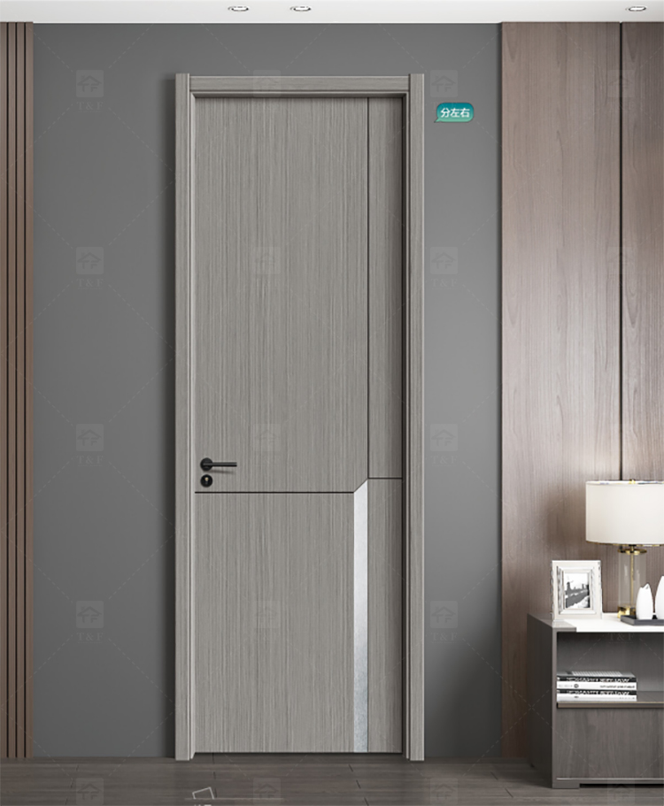 Ashion Solid Wood Door Modern Latest Design Door Formaldehyde Free Interior Modern Bedroom Doors for Houses
