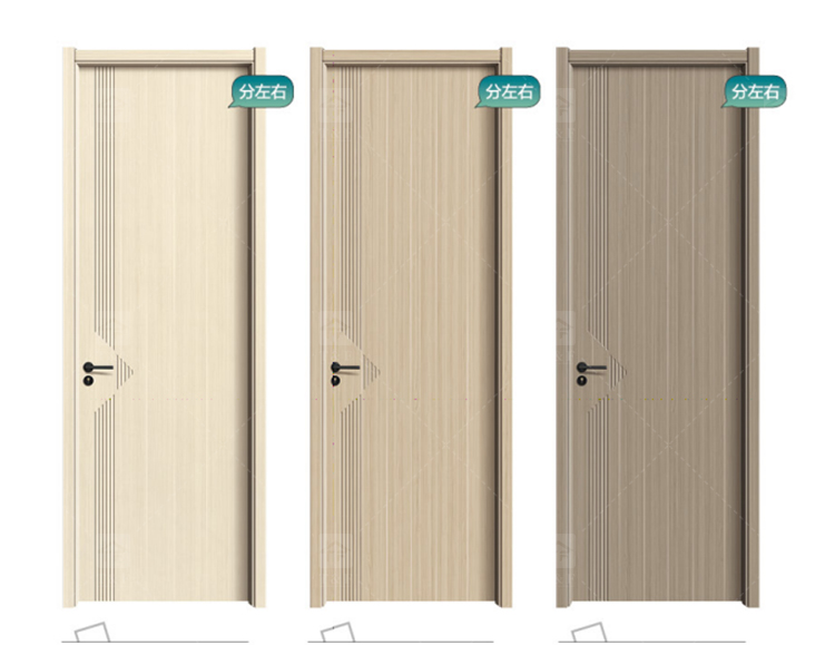 Ashion Solid Wood Door Modern Latest Design Door Formaldehyde Free Interior Modern Bedroom Doors for Houses