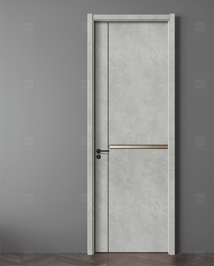 Ashion Solid Wood Door Modern Latest Design Door Formaldehyde Free Interior Modern Bedroom Doors for Houses