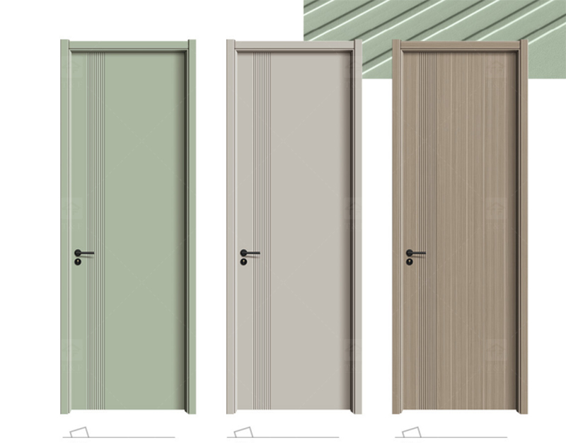 Ashion Solid Wood Door Modern Latest Design Door Formaldehyde Free Interior Modern Bedroom Doors for Houses