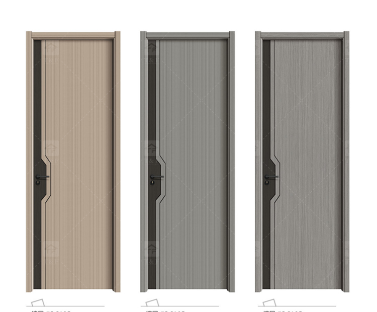 Ashion Solid Wood Door Modern Latest Design Door Formaldehyde Free Interior Modern Bedroom Doors for Houses