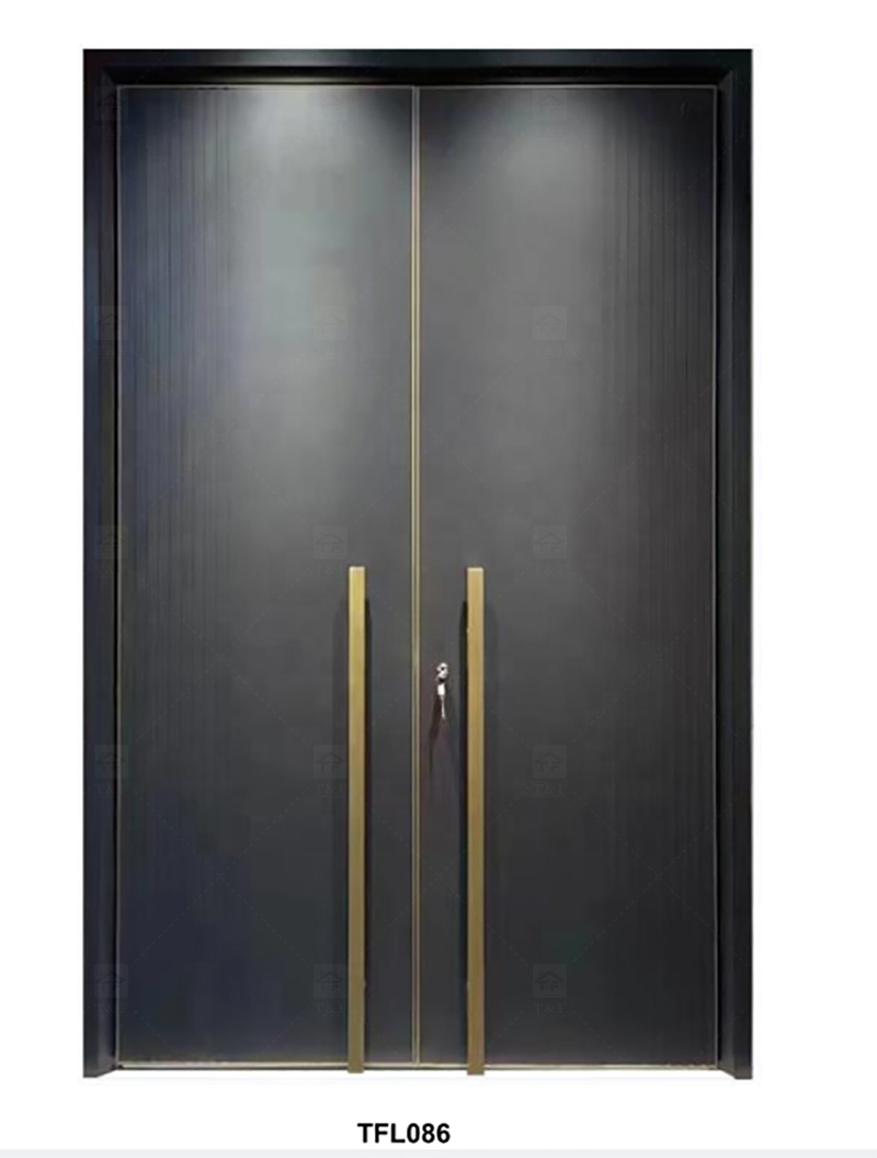 Luxury Double Exterior Doors Front Entrance Modern Door Exterior Entrance Door for Villia