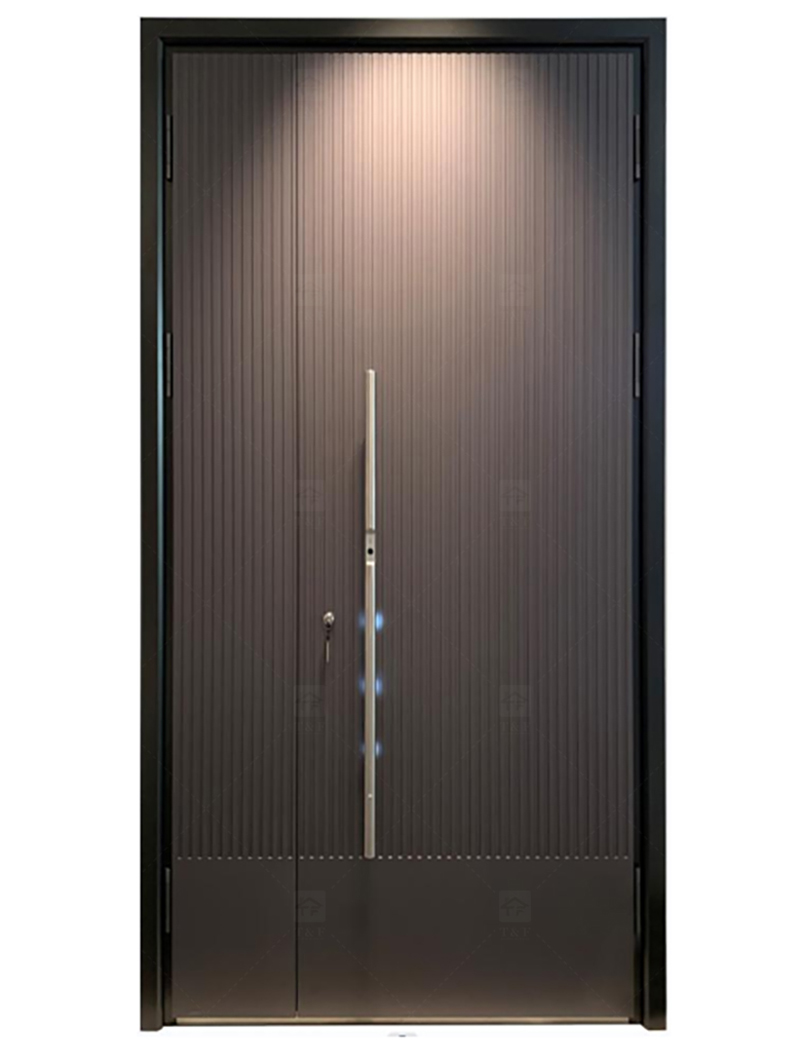 Luxury Double Exterior Doors Front Entrance Modern Door Exterior Entrance Door for Villia