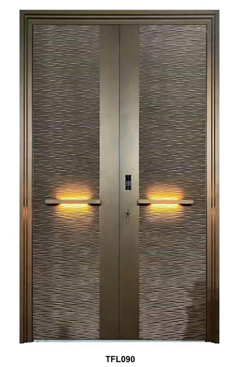 Luxury Double Exterior Doors Front Entrance Modern Door Exterior Entrance Door for Villia