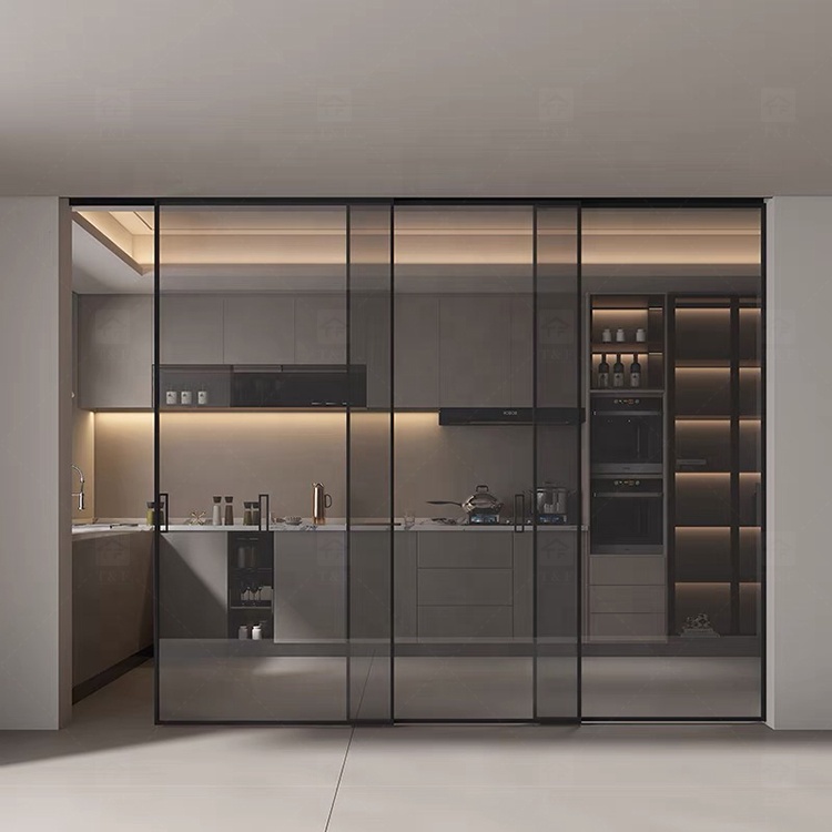 New Design Living Room Porte Coulissante Glass Sliding Doors Soundproof Interior Sliding Door