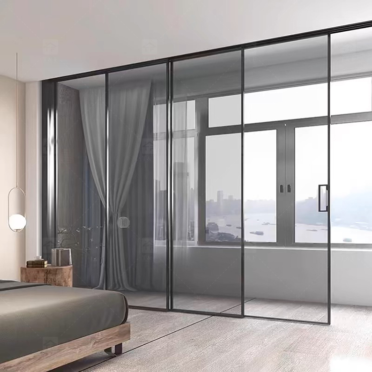 New Design Living Room Porte Coulissante Glass Sliding Doors Soundproof Interior Sliding Door