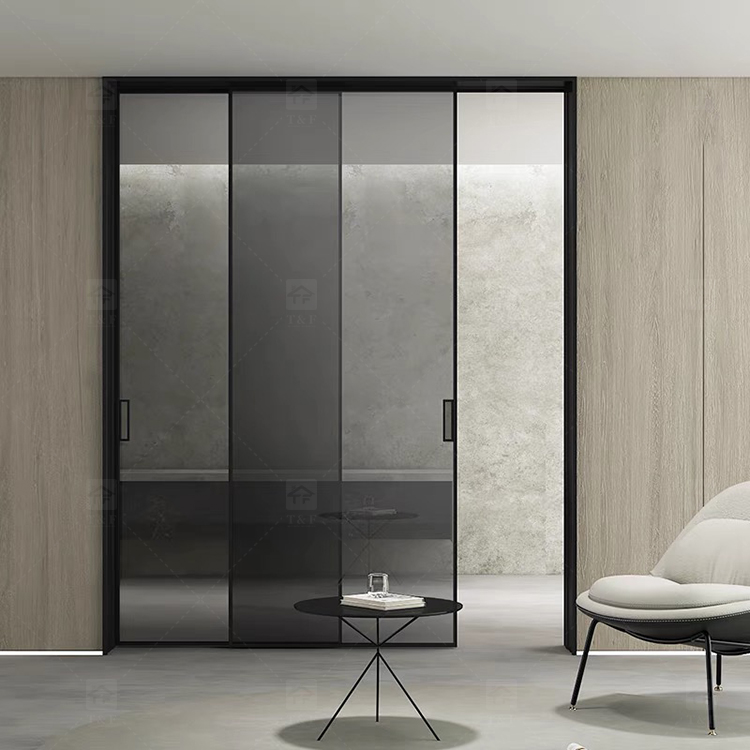New Design Living Room Porte Coulissante Glass Sliding Doors Soundproof Interior Sliding Door