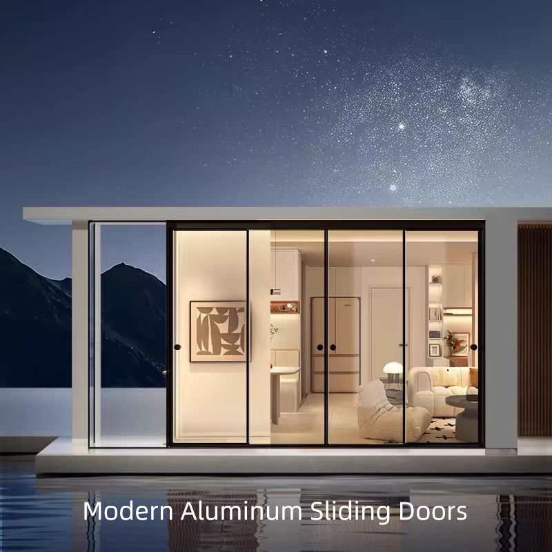 New Design Living Room Porte Coulissante Glass Sliding Doors Soundproof Interior Sliding Door
