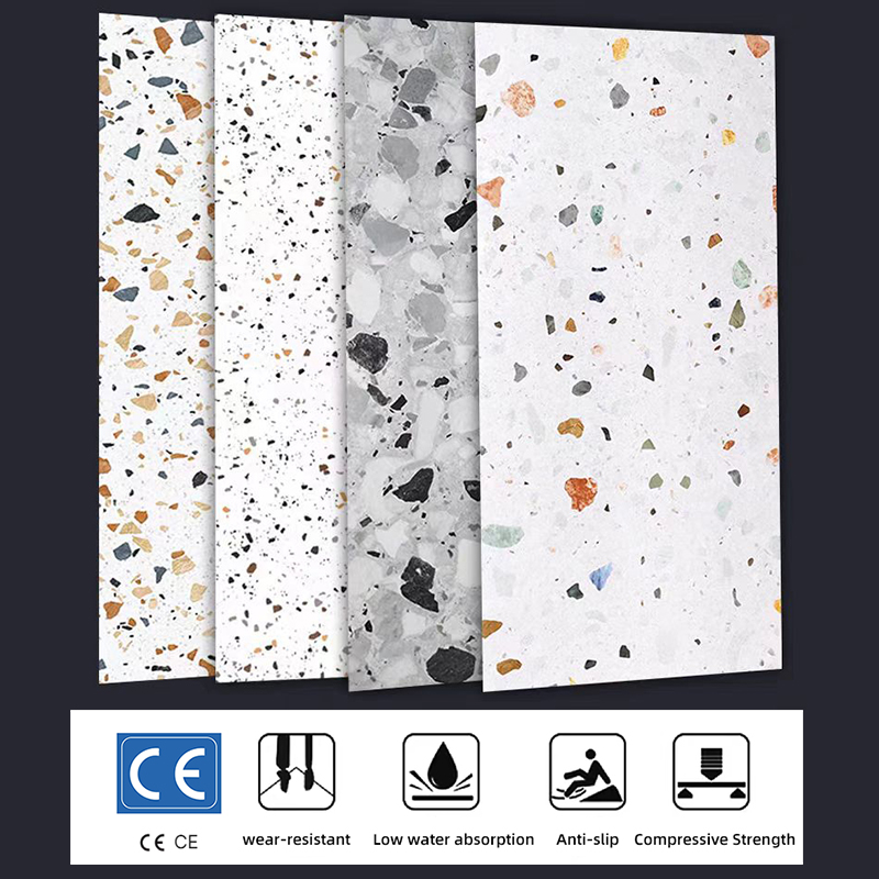 60 by 120 Porcelain Terrazzo Stone Flooring Tile 60x120 Rustic Carreaux Terrazzo Wall Floor Tiles