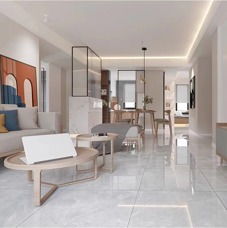 Foshan 60x60 Porcelain Floor Carrelage Light Gray Carreaux Sol Marble Tiles for Bathroom Floor and Wall Tiles