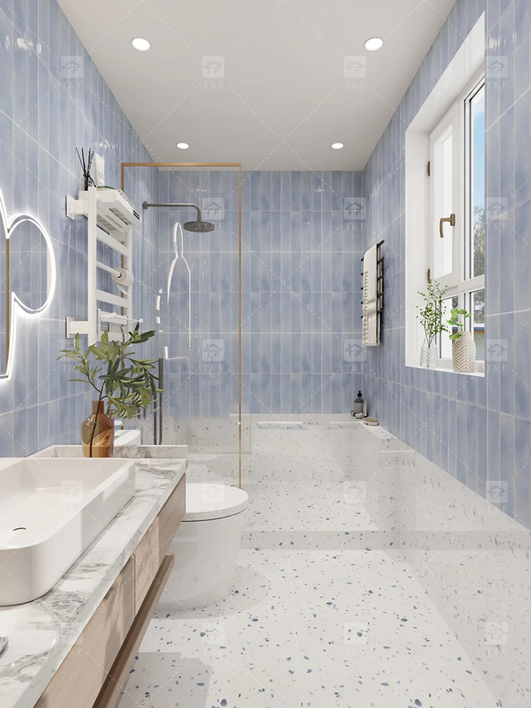 30x60 40x80 Terrazzo Tiles Ceramics for Bathroom and Toilet 12x24 Polished Glazed Kitchen Bathroom Shower Tile Wall and Floor