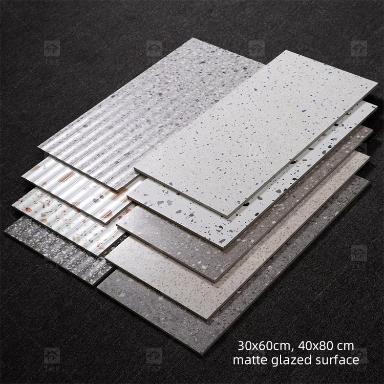 30x60 40x80 Terrazzo Tiles Ceramics for Bathroom and Toilet 12x24 Polished Glazed Kitchen Bathroom Shower Tile Wall and Floor