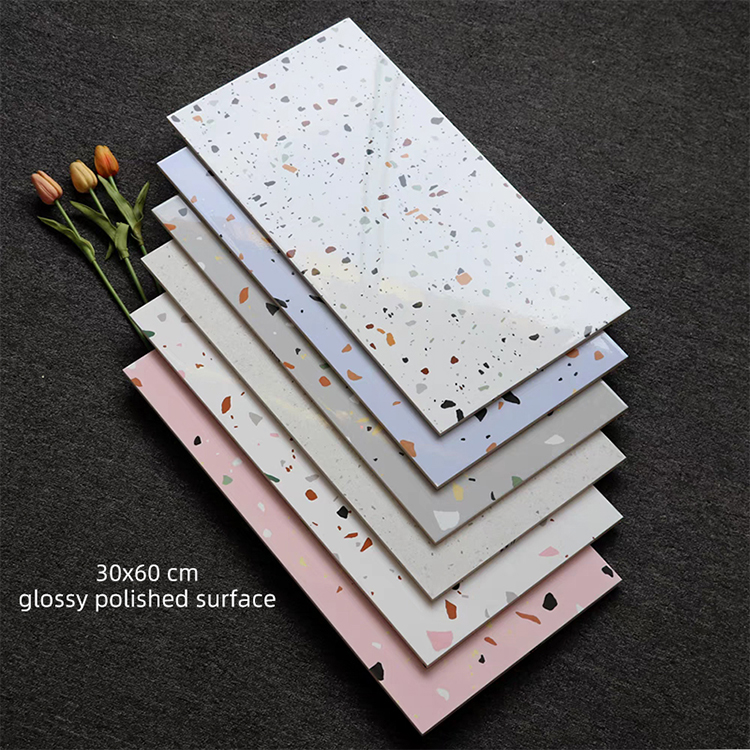 30x60 40x80 Terrazzo Tiles Ceramics for Bathroom and Toilet 12x24 Polished Glazed Kitchen Bathroom Shower Tile Wall and Floor