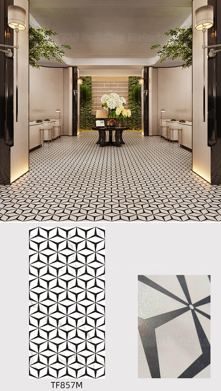 Large Formate 1200 X 600 Mosaic Patterned Porcelain Tile for Hotel Living Room Background Careaux Stone Tiles