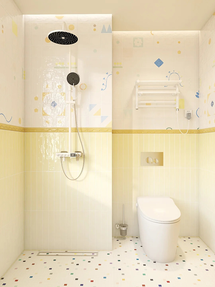 New 300x300 Porcelain White Mosaic Pattern Decorative Wall Tiles Bathroom Shower and Kitchen Floor Tiles