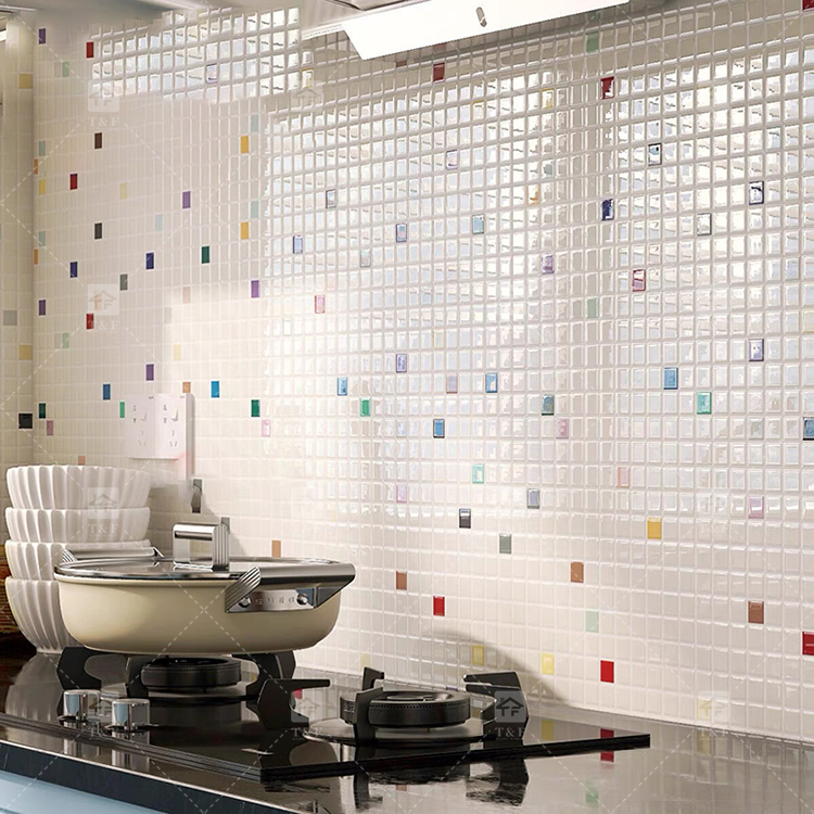 New 300x300 Porcelain White Mosaic Pattern Decorative Wall Tiles Bathroom Shower and Kitchen Floor Tiles