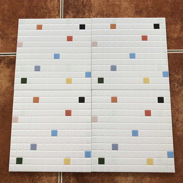 New 300x300 Porcelain White Mosaic Pattern Decorative Wall Tiles Bathroom Shower and Kitchen Floor Tiles