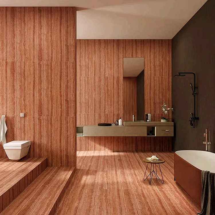 1200x600 Large Format Travertine Look Porcelain Tiles for Bathroom Living Room Wall Tile Floor