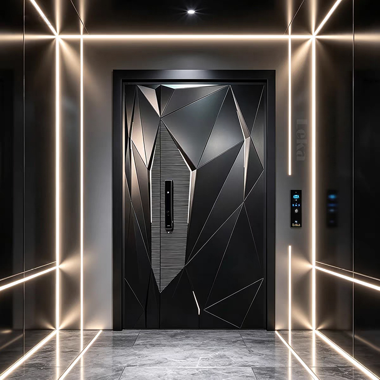 Italian Style Modern Entrance Door Waterproof Stainless Steel Aluminum Security Door for Exterior New Design for Houses
